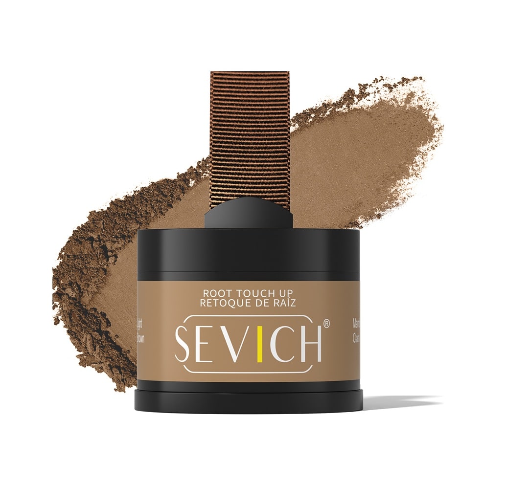 Light brown Στιγμιαία πούδρα μαλλιών, για τις ρίζες των μαλλιών, SEVICH, ανοιχτό καστανό, 4g - Image 1