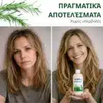 Σαμπουάν με δενδρολίβανο, κερατίνη και κολλαγόνο, για ταλαιπωρημένα μαλλιά, ανάπτυξη μαλλιών, βιολογικά καλλυντικά, από τη Verilaria, 400ml - Image 4