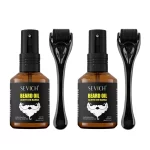 Σετ για την ανάπτυξη της γενειάδας – derma roller, βιοτίνη, δενδρολίβανο, φυσική τόνωση και θρέψη, Sevich - Image 9